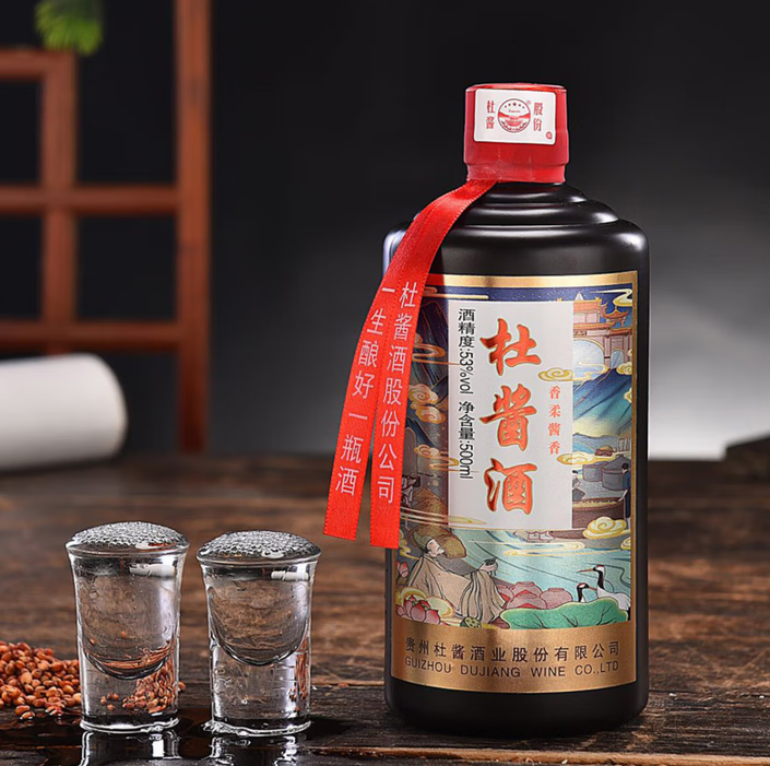 贵州杜酱酒酱香型白酒53度坤沙酒纯粮食高粱酒窑藏老酒 整箱六瓶装